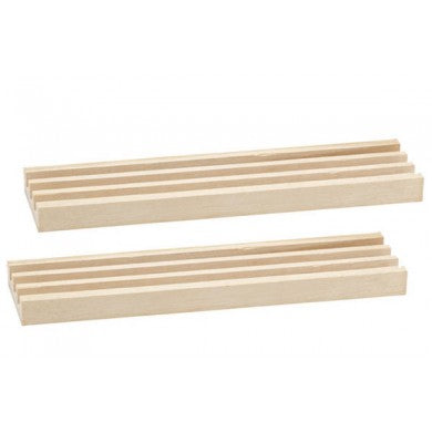 2 Pc 3 Slot Wooden Domino Tile Holder